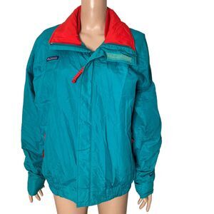 Vintage Columbia Bugaboo Jacket Mens Large Teal Red Full Zip